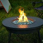 Mr. Fireglass 10 lbs High Luster Fire Glass, 1/2 Inch Reflective Aqua Blue - Image 6