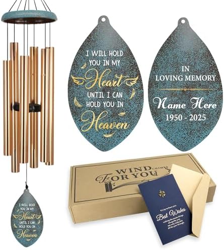ASTARIN Personlized Wind Chimes Memorial, 35 in Sympathy Gifts for Loss of Loved One, Sympathy Wind Chimes for Loss Lover Mother Father, Metal Wind Chime for Funeral(Produced in Texas) by Astarin