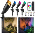 Smart RGBCW Landscape Spotlights, 12V Low Voltage Lights, 4 Pack by Varmtalys