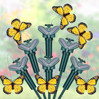 Tujoe 6 Pcs Solar Moving Butterfly Garden Stakes, Waterproof, Yellow by Tujoe