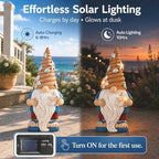 Solar Beach Gnome Statue: Nautical Figurine with Starfish Light - Image 3