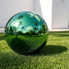 Zerodeko 2pcs Stainless Steel Gazing Balls Garden Mirror Globe Pond Sphere - Image 4