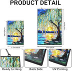 Customized Vertical Rectangle Willow Tree Suncatcher Stained Glass Window Hangings Sun Catchers Colorful Ornament Gifts for Women Mom Wife Christmas Halloween Housewarming - Image 4