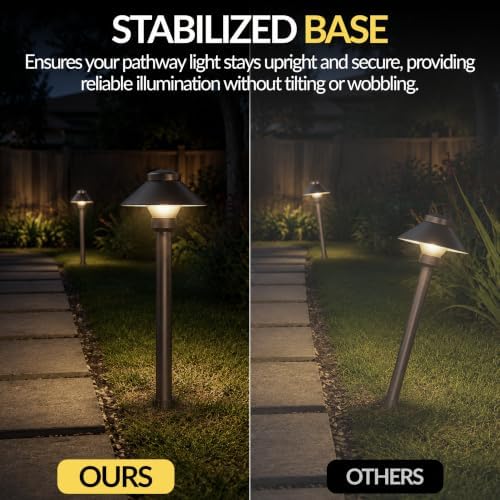 Outdoor Pathway Light – Low Voltage Landscaping Lighting (4 Pack) – Bronze - Image 6