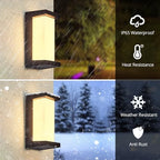 wowlite Exterior Lighting Fixtures, 3CCT LED Outdoor Wall Sconce, Black - Image 3