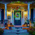 JMEXSUSS 2 Pack Solar Halloween Lights, Tot. 400LED 151FT, Purple and Green - Image 3
