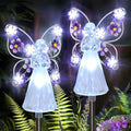 GIGALUMI 2 Pack Angel Solar Lights Outdoor Garden Decor Yard Art by GIGALUMI