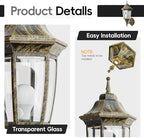 EMART Outdoor Front Porch Light with Bulb, Wall Lamp Fixture(2 Pack, Gold) - Image 4