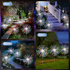HPUFKOT Solar Garden Lights Outdoor,Waterproof Garden, 2PC 200 LED Twinkling Firework Lights Decorative with 8 Modes,Decor for Yard Patio Pathway Lawn for Yard Outside Fairy Decorative - Image 5