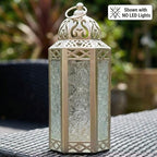 Vela Lanterns Decorative Indoor LED Candle Holder, White Gold, M, 6-Pack - Image 5