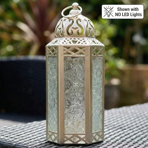 Vela Lanterns Decorative Indoor LED Candle Holder, White Gold, M, 6-Pack - Image 5