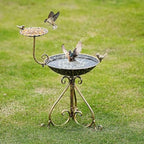 21" Outdoor Bird Bath,Free-Standing Bird Bath and Bird Feeder 2-in-1 Design - Image 2