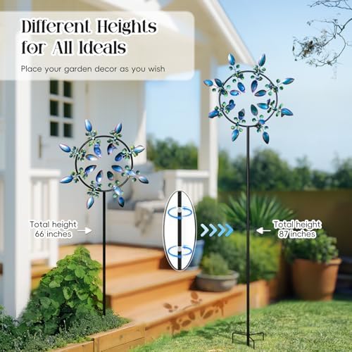 Pure Echo Large Wind Spinners Outdoor, Kinetic Metal Wind Spinners for Yard and Garden, Gift for Family or Friends (30'' W x 87'' H) - Image 5