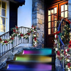 Solar Step Lights, 12 Pack Solar Stair Lights Outdoor Waterproof, Warm White/7 RGB Colors LED Outdoor Deck Light, Outside Light Decor for Garden Stair, Deck, Front Step, Front Porch, and Patio - Image 7