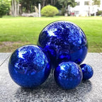Stainless Steel Mirror Reflective Gazing Ball, Blue Decorative Sphere, Polished Hollow Ball, Reflective Shiny Garden Sphere for Garden & Home Decor (Dia: 10 inch) - Image 5