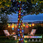 YEGUO 4 Pack Multicolor Solar Fairy Lights, Each 33ft 100 LED Christmas Lights Outdoor Waterproof, 8 Modes Sliver Wire Solar String Lights - Image 3