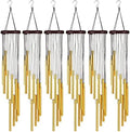 6 Pieces 28 Deep Tone Memorial Wind Chimes with 6 Aluminum Tubes Gold Aluminum Tubes Soothing Melody for Outdoor Garden Patio Home Farmhouse Decor by Yahenda