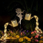 Solar Watering Can Light, Solar Flower Fairy Decorations Outdoor Light by Unknown