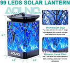 Solar Lights Outdoor Waterproof Blue, Upgraded Solar Torch Lights with Flickering Flame, Mini Solar Outdoor Garden Lights Tiki Torches for Outside Patio Yard Pathway Christmas Decor - Image 5