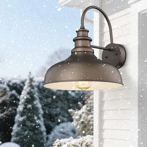 Bestshared Farmhouse Outdoor Barn Light, E26 Socket Outdoor Wall Lights, Weather Resistant Industrial Exterior Lighting Fixture, Vintage Outdoor Lightings for Porch,Patio,Garage(2pack) - Image 2