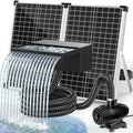 POPOSOAP 70W Solar Pond Waterfall Spillway with Pond Pump, Pond Spillway with 304 Stainless Steel & Filtration System & 9.8FT Tube for Pond Fountain Waterfall Garden Water Features-P5703S by POPOSOAP