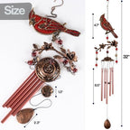 Wind Chimes for Outside, Wind Chimes Outdoor Clearance, Soothing Tones Outdoors, Cardinal Wind Chime, Memorial, Sympathy Gift, Patio, Porch, Home Décor, Modern, Art Décor, Bronze (32" Cardinal) - Image 2