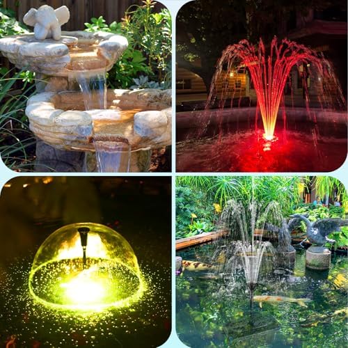 POPOSOAP Pond Filter with Fountain Kits, 660GPH Pond Pump Filter Built-in RGB LED Lights with Remote Controller, Pond Filters for Outdoor Ponds Clean, Clear and Water Features P2326D - Image 6