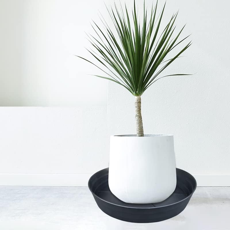 25 Inch Extra Large Planter Saucer, Extra-Deep 4.25 in Black Drip Trays for Flower Pot, Heavy Duty Drainage Tray Indoors No Holes, Plastic Plant Plate Water Catcher for Pots Base 19 20 21 22 in - Image 6