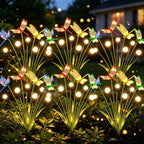 VOOKRY Dragonfly Solar Garden Lights Outdoor (6 Pack, 36 LEDs), Dragonfly Outdoor Decor with Solar Firefly Lights Waterproof Swaying Light for Yard Patio Pathway Gardening Gift for Women, Warm White by VOOKRY