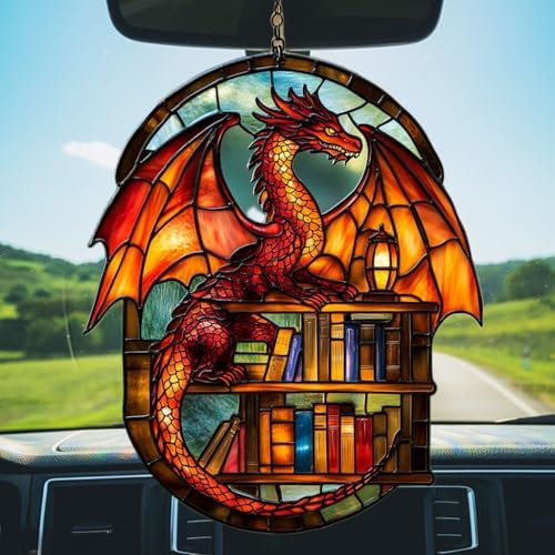 Books and Dragon Acrylic Suncatcher - Image 5