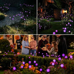 Solar Firefly Lights Outdoor Purple Halloween Garden Decor 4 Pack - Image 7