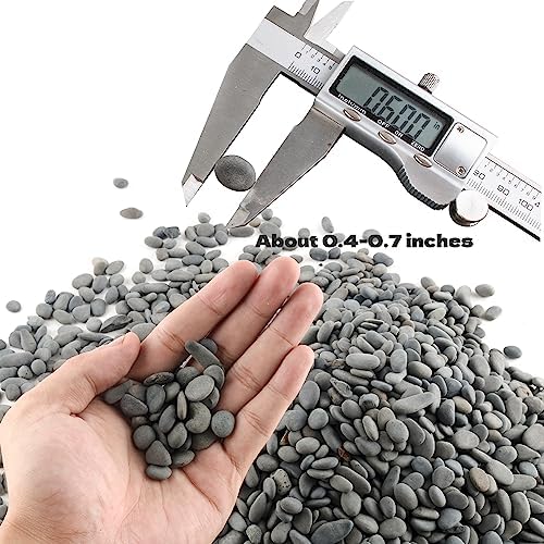 18lb Small Smooth River Rocks Pebbles for Plants & Succulents, Decorative Outdoor Landscaping Garden Rocks, Natural Mexican Beach Pebbles, Gravel for Aquarium, Fish Tanks, Vase and Yard Decor - Image 2