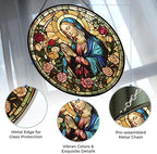 Virgin Mary Stained Glass Suncatcher Stained Glass Window Hanging Home Decor Garden Halloween Christmas Party Wedding Housewarming Gifts - Image 3
