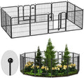 Decorative Garden Fence 12 Pack for Dogs 32in (H) x 28ft (L) with Lock,Metal Wire Fencing Border Animal Barrier,Flower Bed Border for Landscape Patio Yard Outdoor by ZXMOTO