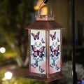Solar Lantern Outdoor Waterproof Hanging Light Birthday Gifts Butterfly by doogarden