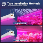 FREELICHT 2Pack 4FT Grow Light for Indoor Plants, 40W=250W, Red Blue - Image 6