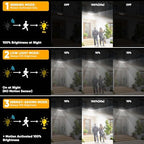 MDCMDCM Outdoor Solar Light Motion Sensor Waterproof - 3000 Lumens 3 Modes 416 LEDs 32ft 5 Heads Security Lights Flood Lights with Remote for Patio Yard Pool Outside （Wireless, 3p） - Image 4