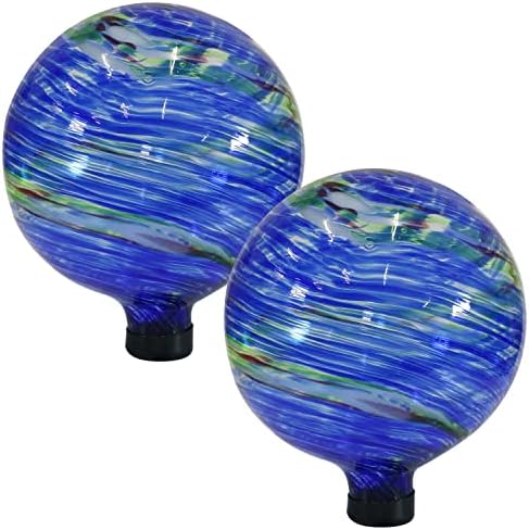 Sunnydaze 10" Glass Gazing Ball for Garden, Globe for Outdoor Display by SunnydazeDecor