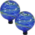 Sunnydaze 10" Glass Gazing Ball for Garden, Globe for Outdoor Display by SunnydazeDecor