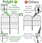 Decorative Garden Fence 30in (H) x 10ft (L), 10 Pack Rustproof Metal No Dig Fence Animal Barrier, Arched Flower Bed Edging, Wire Border Fencing Panel for Dog, Yard, Patio, Outdoor, Decor - Image 4