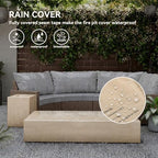 COSIEST 2-Piece Outdoor Propane Fire Table Set, Rectangle Concrete 56" x 28" Bronze Fire Pit (Certified, 50,000 BTU) w 20lb Tank Table,Waterproof Cover for Garden, Porch, Backyard - Image 7