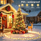 Solar Rope Lights Outdoor Waterproof, 66FT 200 LED Solar String Lights with 8 Lighting Modes,Trampoline Lights, Solar Patio Light for Garden Fence Backyard Deck Porch Pool Tree Christmas Decor - Image 2