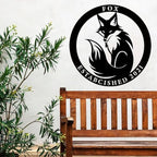 Custom Fox Metal Name Signs - Personalized Wall Art - Fox Signs - Housewarming Gift - Image 2