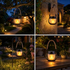 Solar Lanterns Outdoor Waterproof 4-Pack, Flickering Flame Effect - Image 7