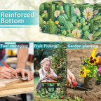 Green Succulent Cactus Garden Tool Bag with Hard Bottom and 10 Pockets - Image 7