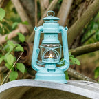 Feuerhand Outdoor Kerosene Fuel Lantern, German Made Weather Resistant Baby Special 276 Galvanized Hurricane Lamp for Camping or Patio, 10 Inches, Pastel Green - Image 2