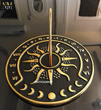 Nautical-Mart Brass Garden Sundial Clock - 8.5” Diameter Sundial Clock with Polished Brass Highlights - Image 6