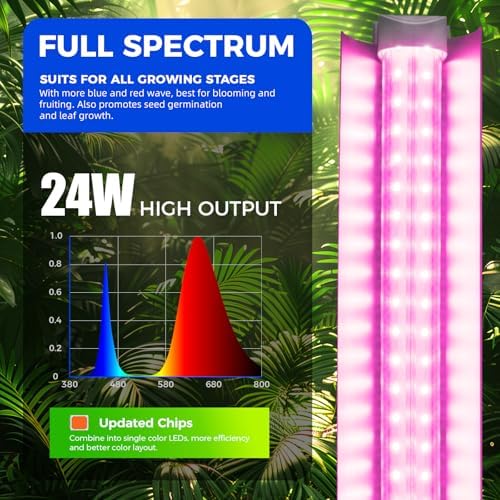 Barrina T8 LED Grow Light, 2FT Full Spectrum Plant Lights, Pink, 6 Packs - Image 4