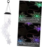2pcs Color Changing Solar Led Snowflake Wind Chime Light for Decoration Wind Bell Light Holiday Present for Friends Family - Image 7