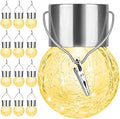12Pack Hanging Cracked Glass Solar Lights Outdoor Waterproof, Warm White by BestChoiceforYourLife